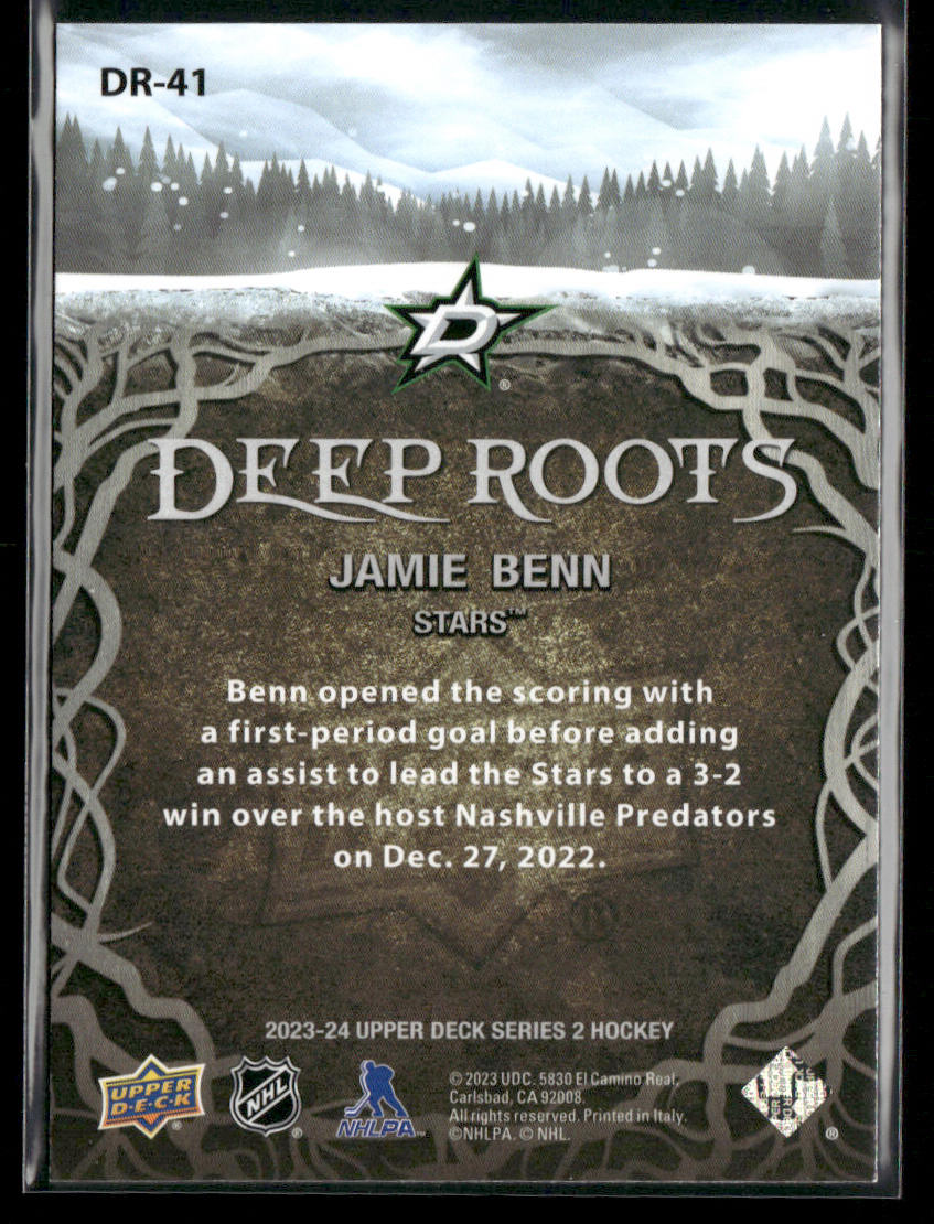 Jamie Benn 2023-24 Upper Deck Deep Roots #DR-41 Dallas Stars