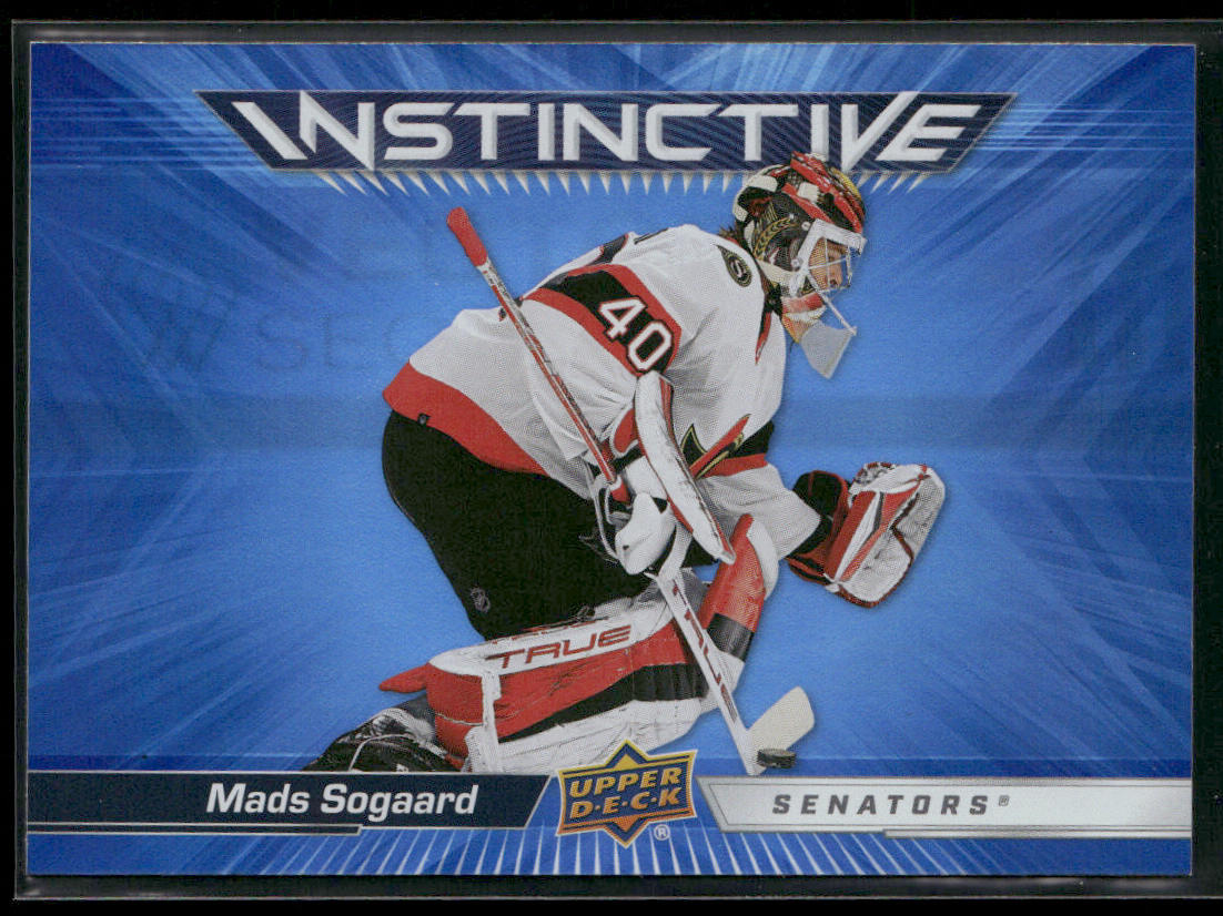 Mads Sogaard 2023-24 Upper Deck Instinctive #IN-29 Ottawa Senators
