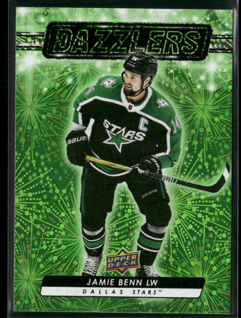 Jamie Benn 2023-24 Upper Deck Dazzlers Green #DZ-51 Dallas Stars front