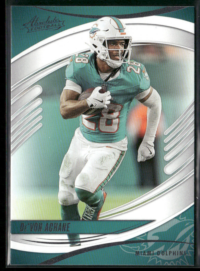 De'Von Achane 2025 Panini Absolute Retail #85 Miami Dolphins front