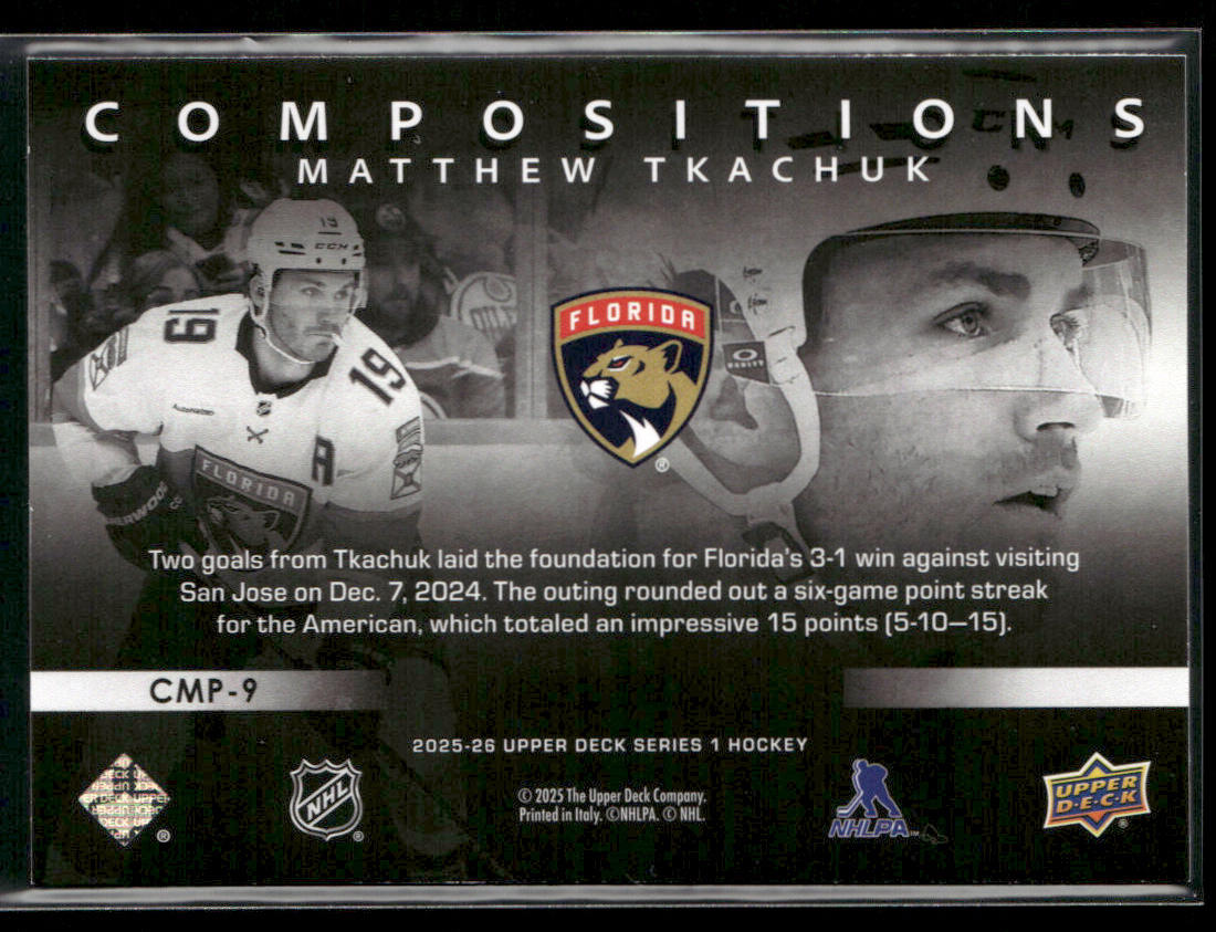 Matthew Tkachuk 2025-26 Upper Deck Compositions #CMP-9 Florida Panthers