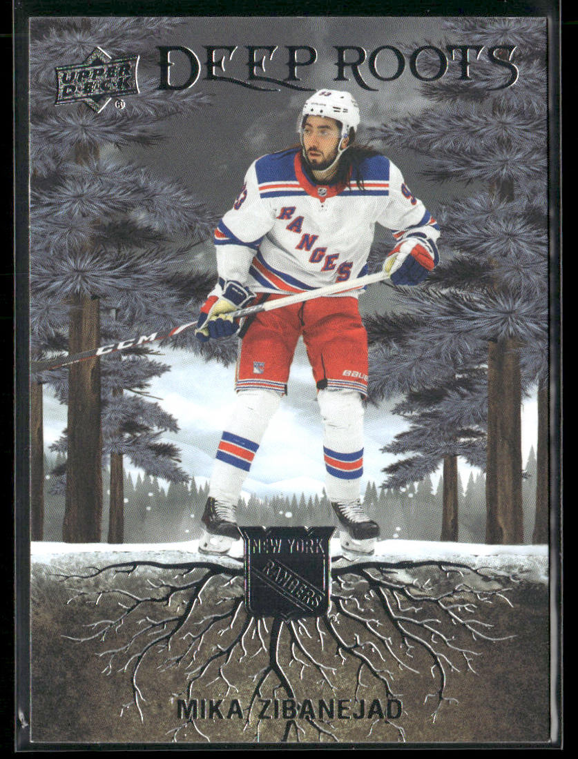 Mika Zibanejad 2023-24 Upper Deck Deep Roots #DR-37 New York Rangers front