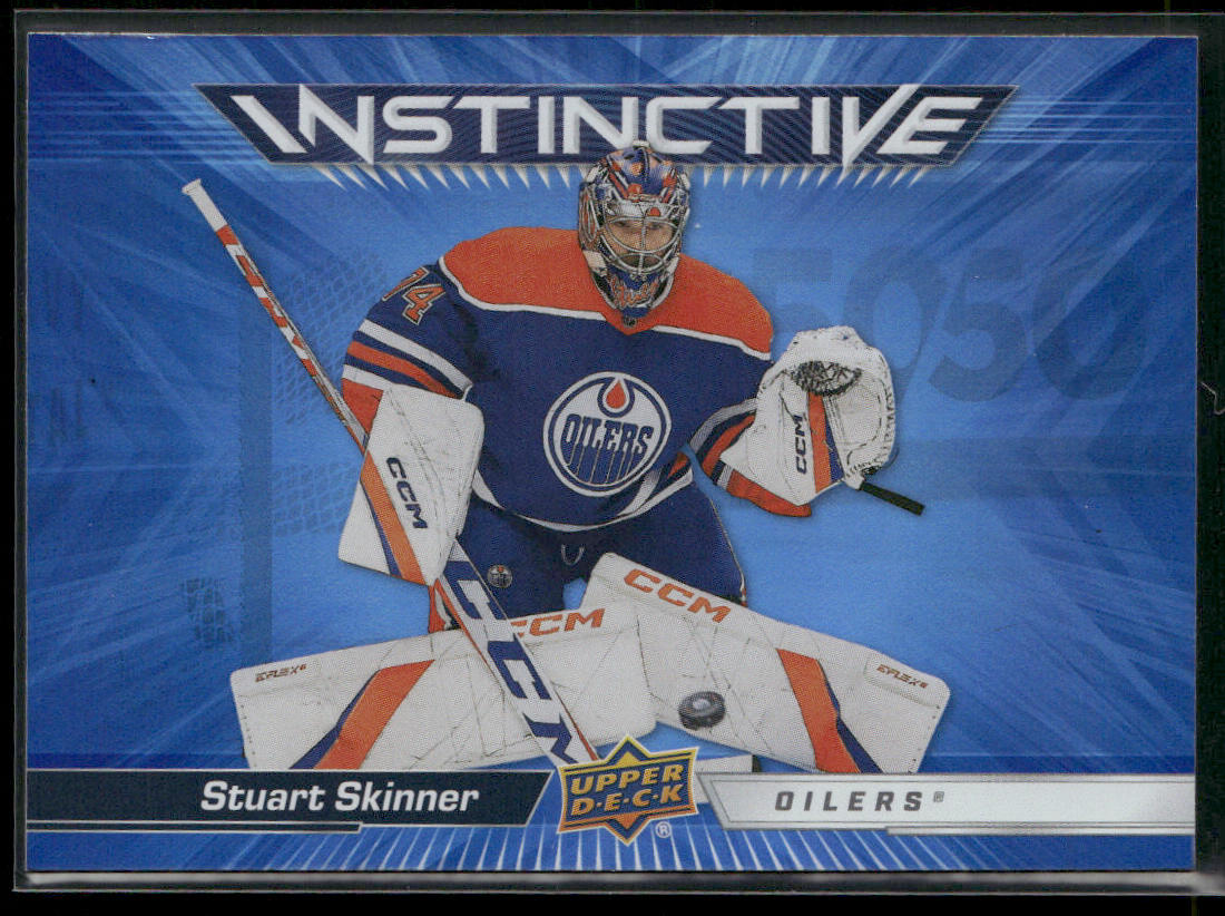 Stuart Skinner 2023-24 Upper Deck Instinctive #IN-8 Edmonton Oilers front