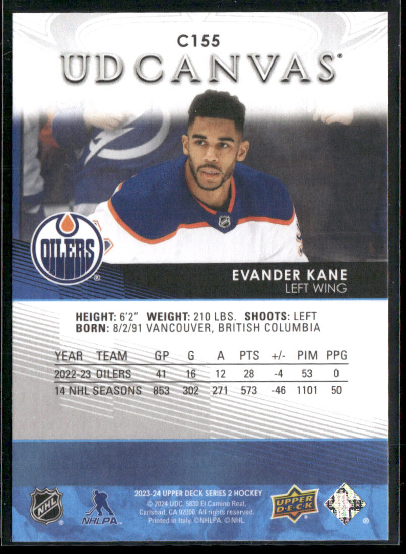 Evander Kane 2023-24 Upper Deck UD Canvas #C155 Edmonton Oilers