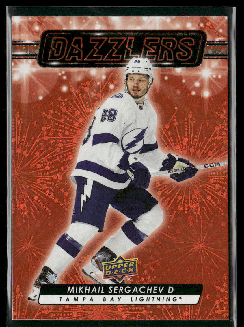Mikhail Sergachev 2023-24 Upper Deck Dazzlers Orange #DZ-82 Tampa Bay Lightning