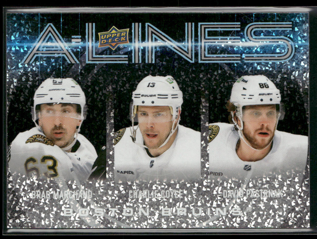 Brad Marchand / Coyle / Pastrnak 2024-25 Upper Deck A-Lines Speckle #AL-3
