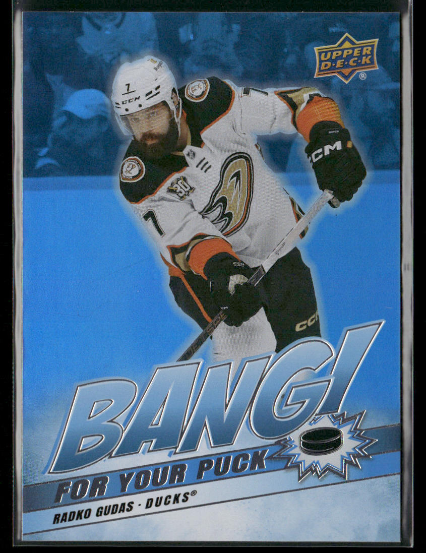 Radko Gudas 2024-25 Upper Deck Bang! For Your Puck #BP-15 Anaheim Ducks front