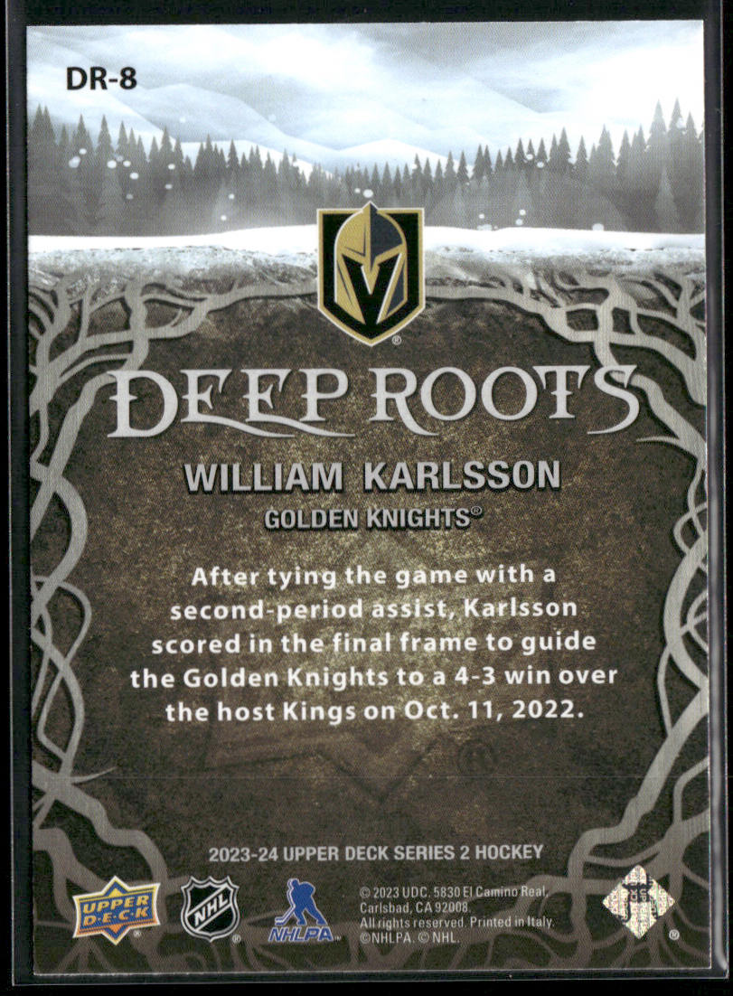 William Karlsson 2023-24 Upper Deck Deep Roots #DR-8 Vegas Golden Knights