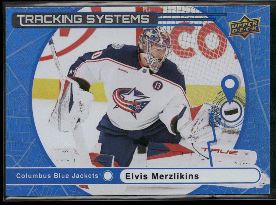 Elvis Merzlikins 2025-26 Upper Deck Tracking Systems #TS-28 Blue Jackets