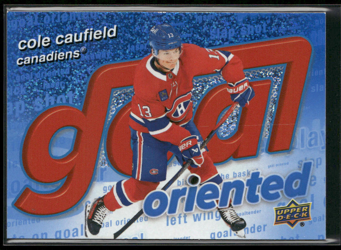 Cole Caufield 2025-26 Upper Deck Goal Oriented Speckle #GO-16 Montreal Canadiens