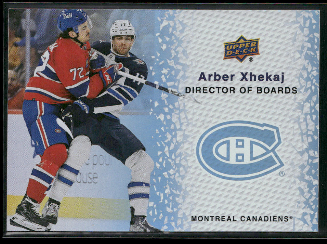 Arber Xhekaj 2023-24 Upper Deck Director of Boards #DB-10 Montreal Canadiens