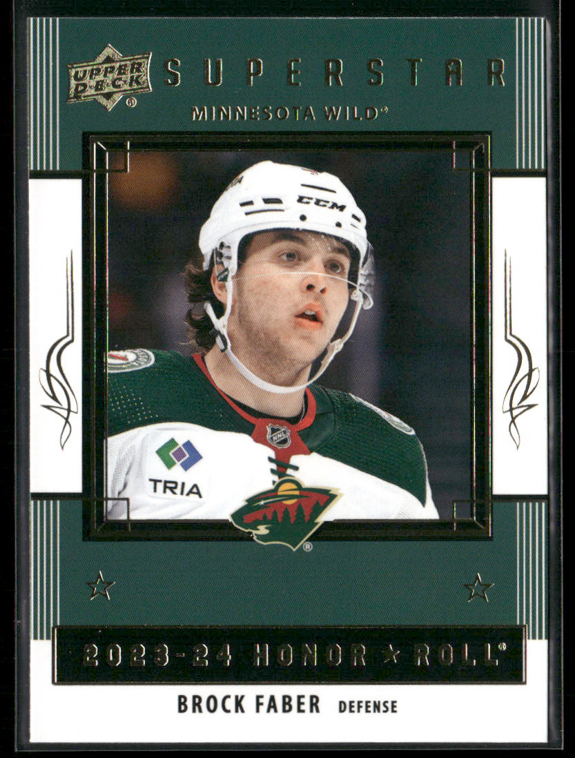 Brock Faber 2023-24 Upper Deck Honor Roll #HR36 Minnesota Wild