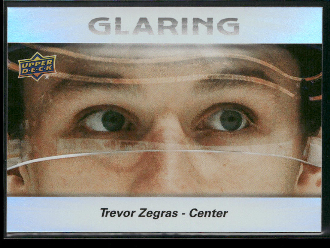 Trevor Zegras 2023-24 Upper Deck Glaring #GL-4 Anaheim Ducks