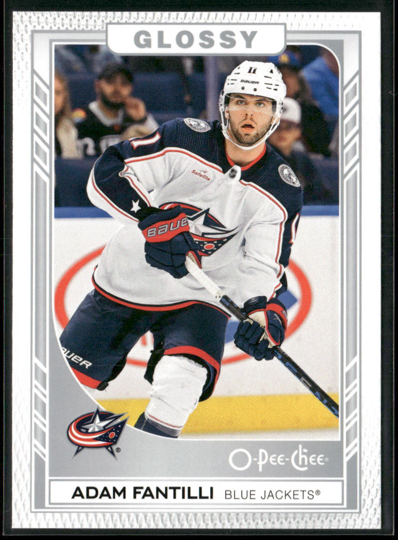 Adam Fantilli 2023-24 Upper Deck O-Pee-Chee Glossy #R-44 Columbus Blue Jackets front