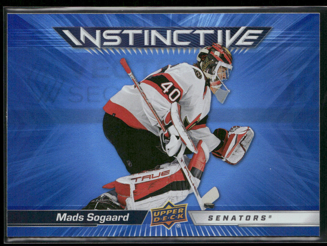 Mads Sogaard 2023-24 Upper Deck Instinctive #IN-29 Ottawa Senators front