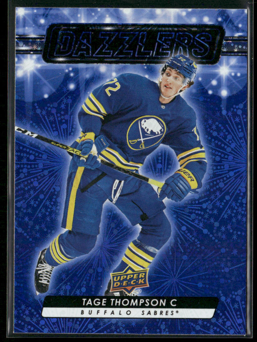 Tage Thompson 2023-24 Upper Deck Dazzlers Blue #DZ-69 Buffalo Sabres