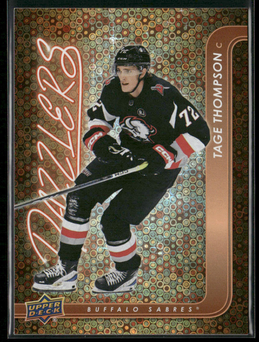Tage Thompson 2024-25 Upper Deck Dazzlers Orange #DZ-72 Buffalo Sabres front