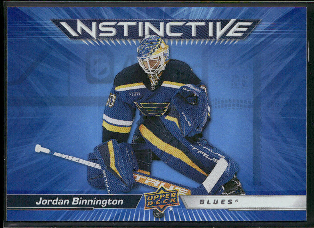 Jordan Binnington 2023-24 Upper Deck Instinctive #IN-15 St. Louis Blues