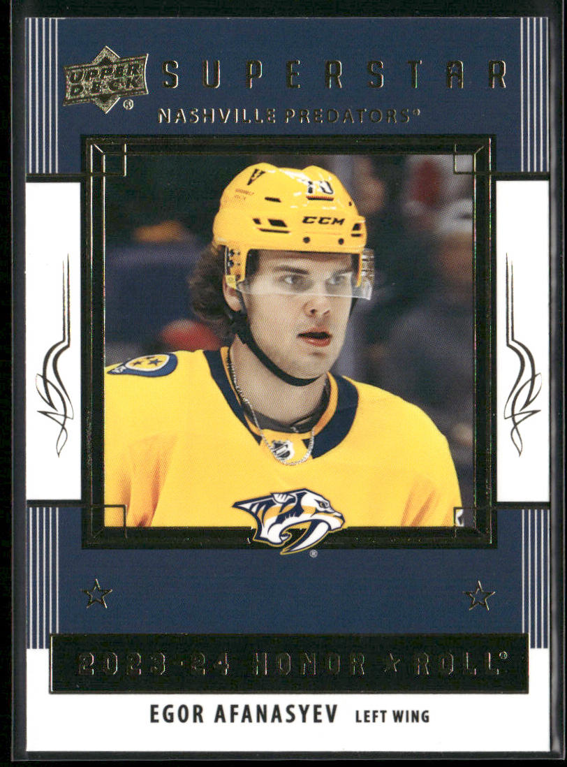 Egor Afanasyev 2023-24 Upper Deck Honor Roll #HR66 Nashville Predators