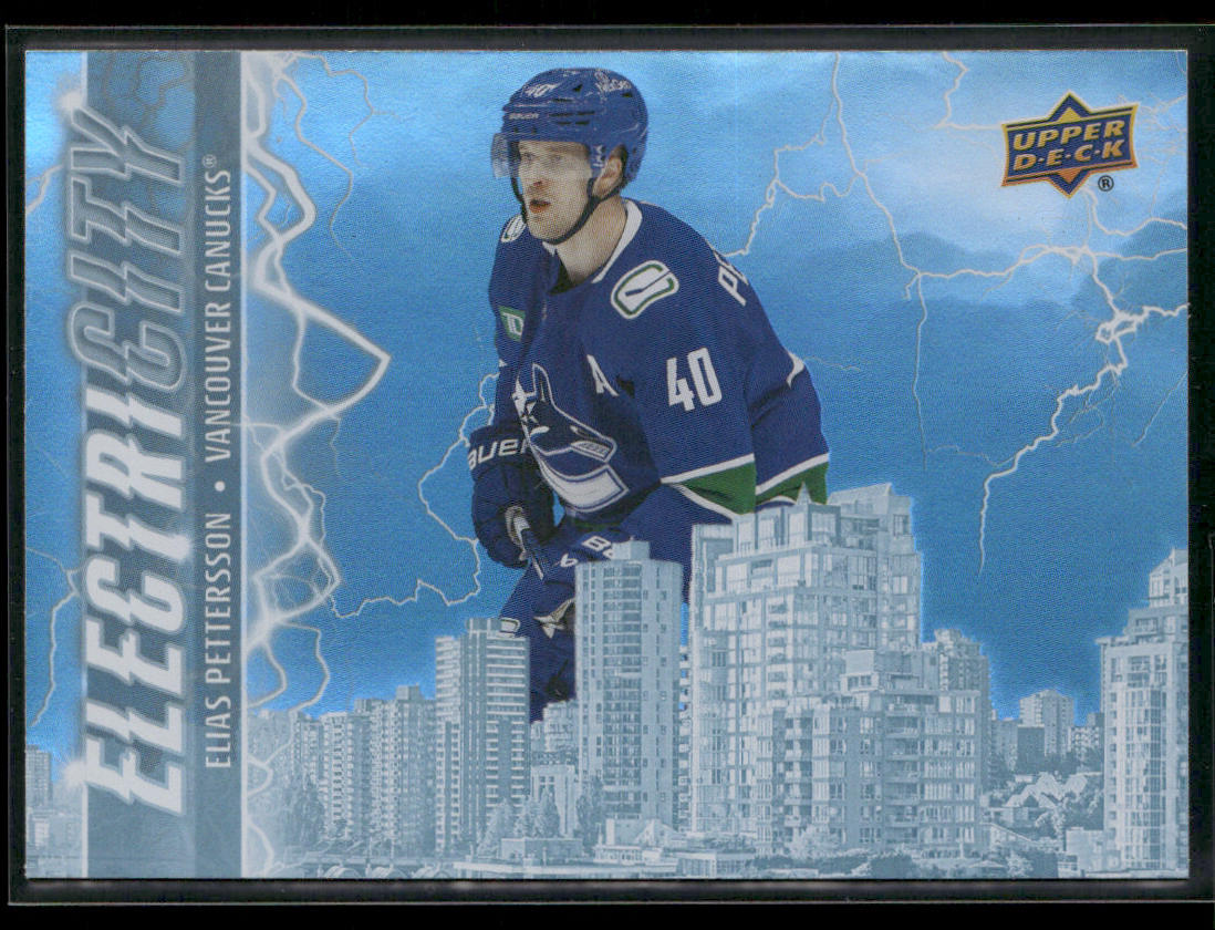Elias Pettersson 2024-25 Upper Deck ElectriCITY #EC-12 Vancouver Canucks front
