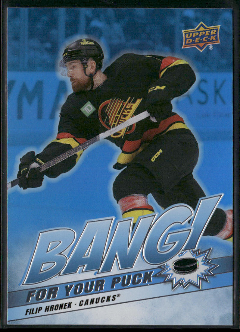 Filip Hronek 2024-25 Upper Deck Bang! For Your Puck #BP-3 Vancouver Canucks front