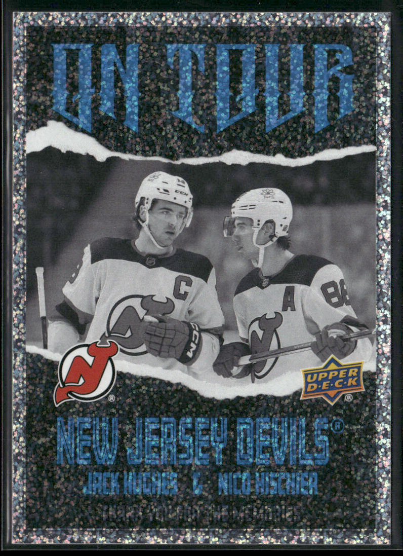 Jack Hughes / Nico Hischier 2024-25 Upper Deck On Tour Speckle #OT-29 Devils