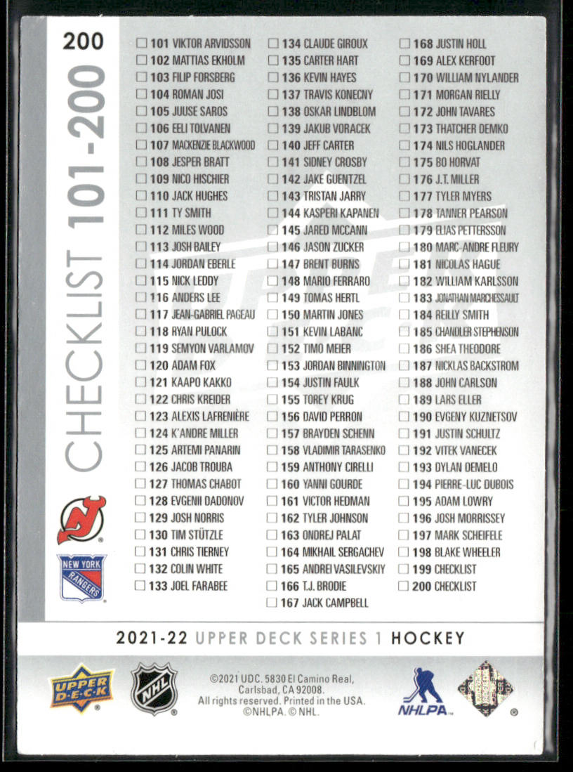 Jack Hughes / Alexis Lafreniere CL 2021-22 Upper Deck #200