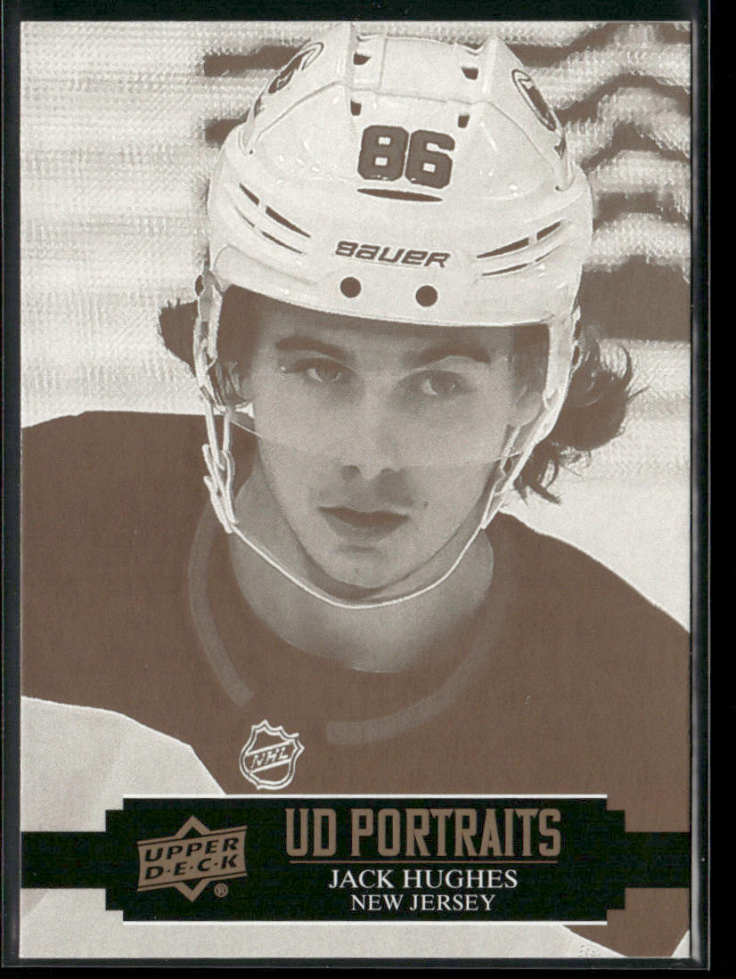 Jack Hughes 2021-22 Upper Deck UD Portraits #P-8 New Jersey Devils