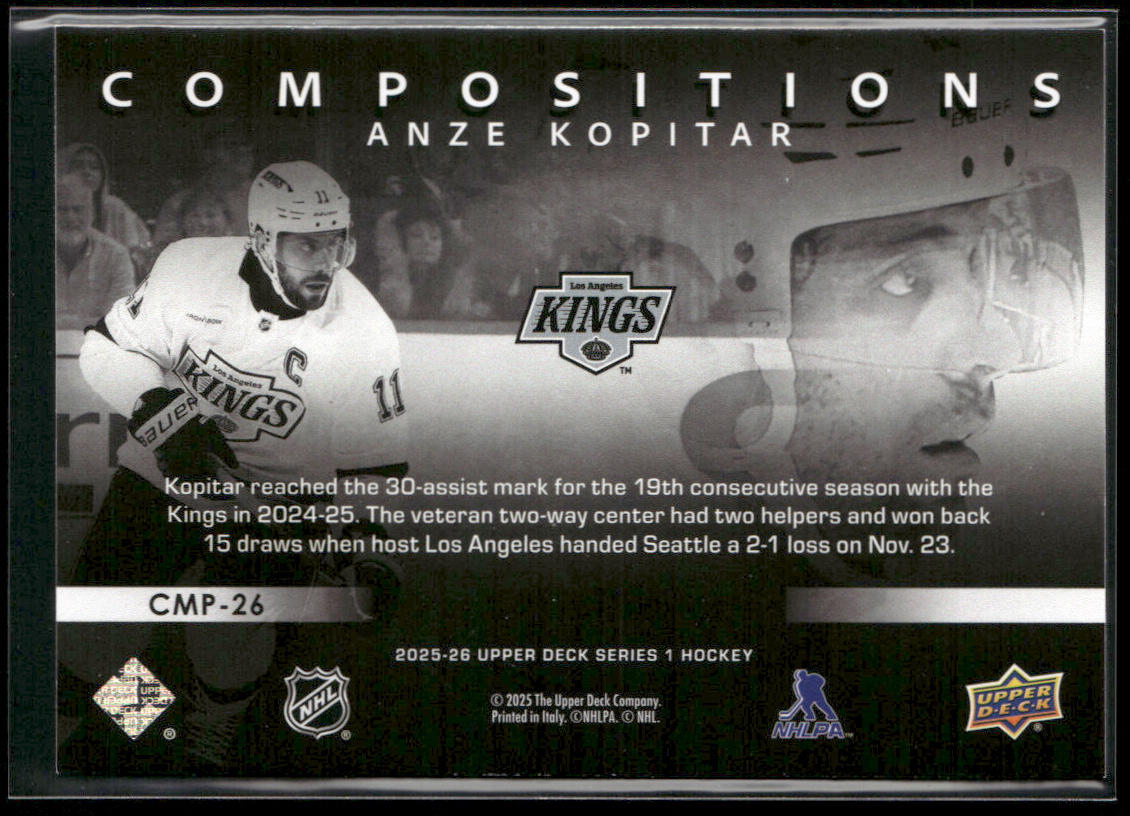 Anze Kopitar 2025-26 Upper Deck Compositions #CMP-26 Los Angeles Kings