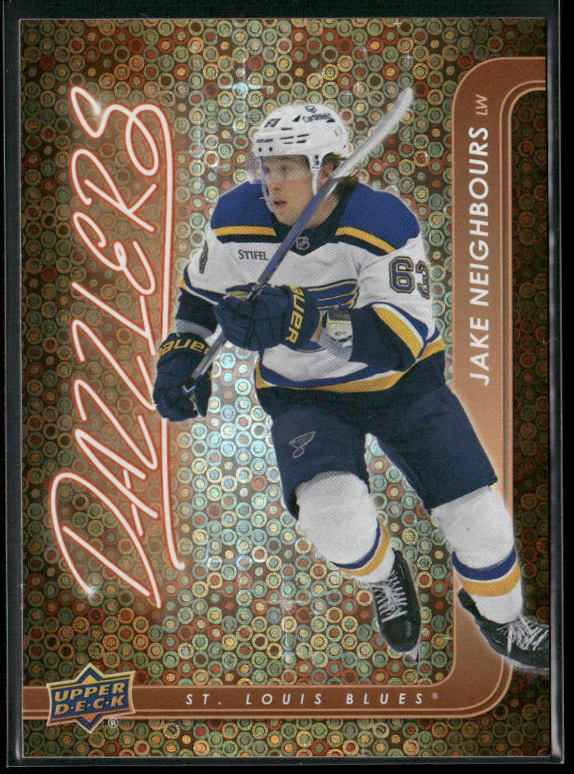 Jake Neighbours 2024-25 Upper Deck Dazzlers Orange #DZ-99 St. Louis Blues