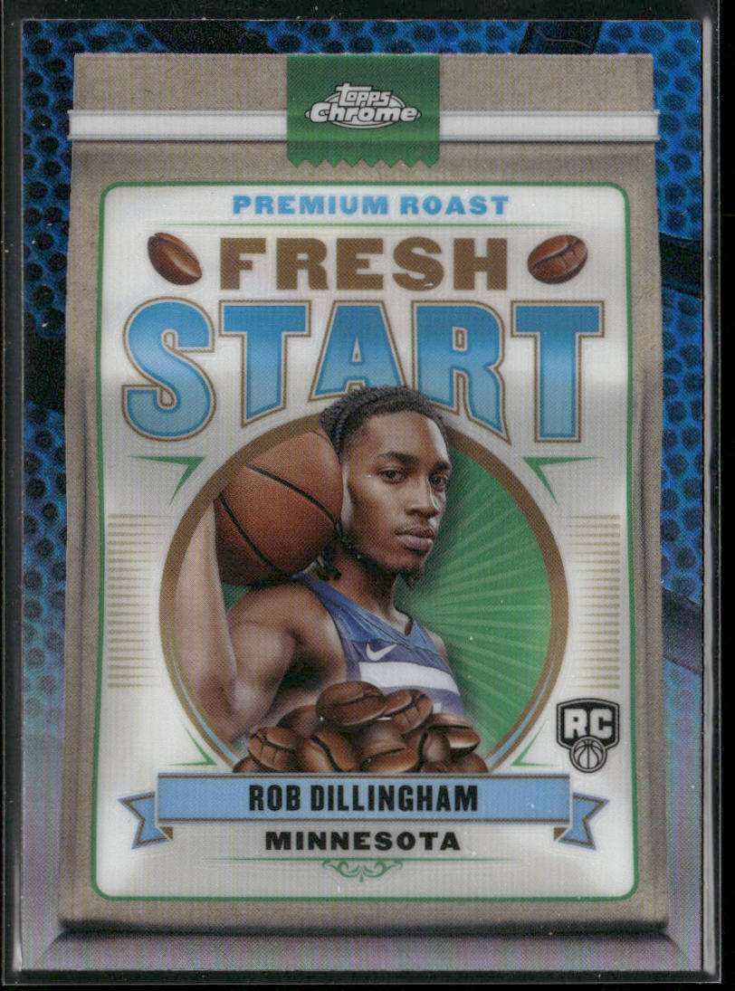 Rob Dillingham 2024-25 Topps Chrome Fresh Start Blue Basketball Refractor #FS-6
