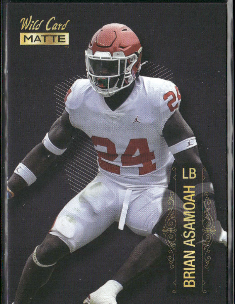 Brian Asamoah 2022 Wild Card Matte Black #MB-7 Oklahoma Sooners