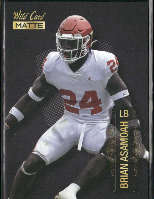 Brian Asamoah 2022 Wild Card Matte Black #MB-7 Oklahoma Sooners