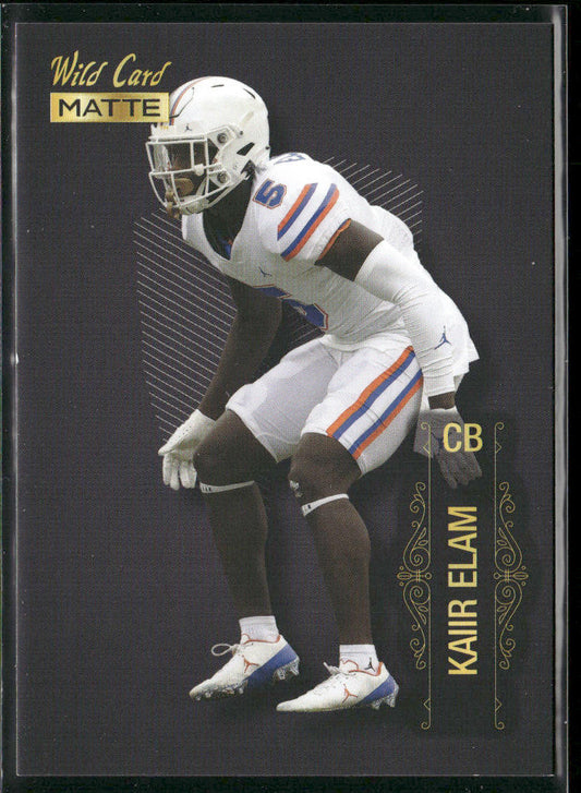 Kaiir Elam 2022 Wild Card Matte Black #MB-67 Florida Gators
