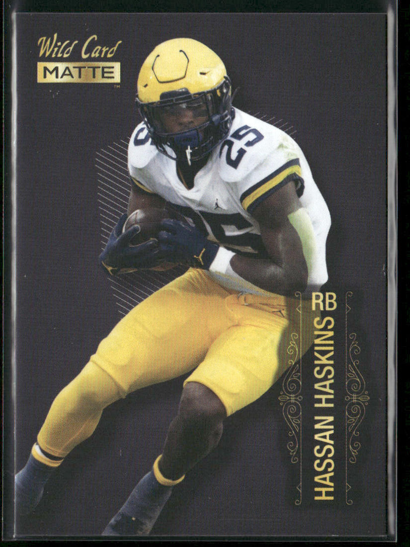 Hassan Haskins 2022 Wild Card Matte Black #MB-47 Michigan Wolverines