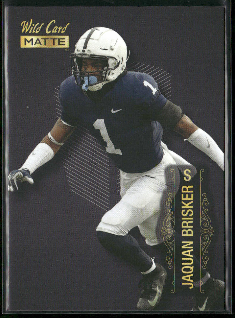 Jaquan Brisker 2022 Wild Card Matte Black #MB-57 Penn State Nittany Lions