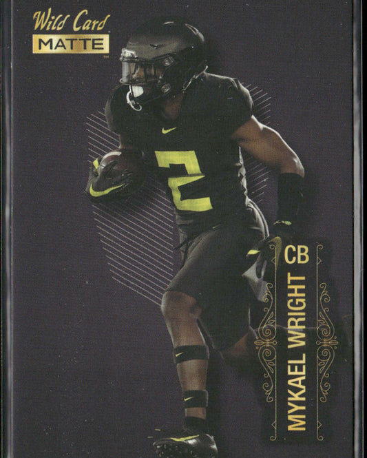Mykael Wright 2022 Wild Card Matte Black #MB-87 Oregon Ducks