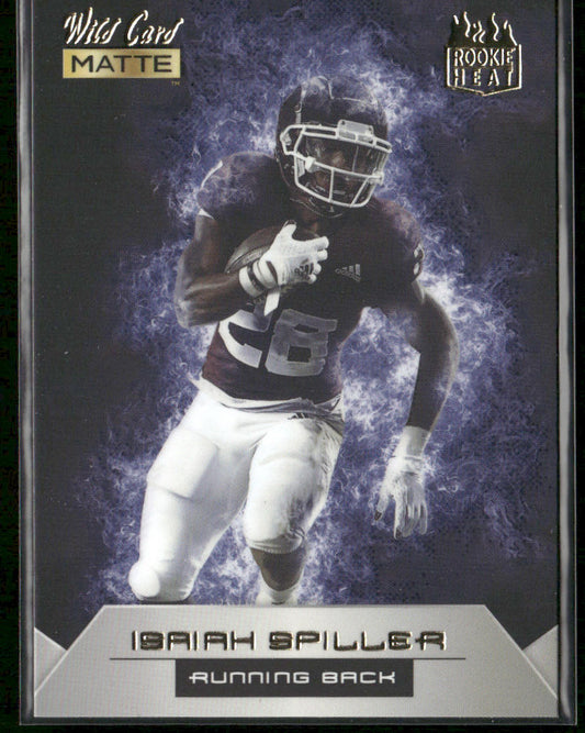 Isaiah Spiller 2022 Wild Card Matte Rookie Heat Black/Blue #RH-11