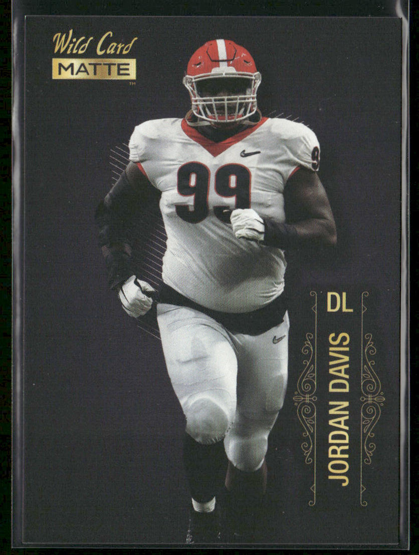 Jordan Davis 2022 Wild Card Matte Black #MB-65 Georgia Bulldogs