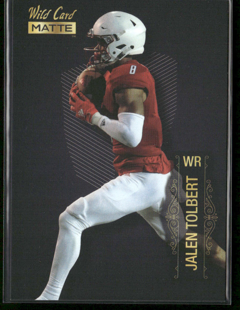 Jalen Tolbert 2022 Wild Card Matte Black #MB-55 South Alabama Jaguars