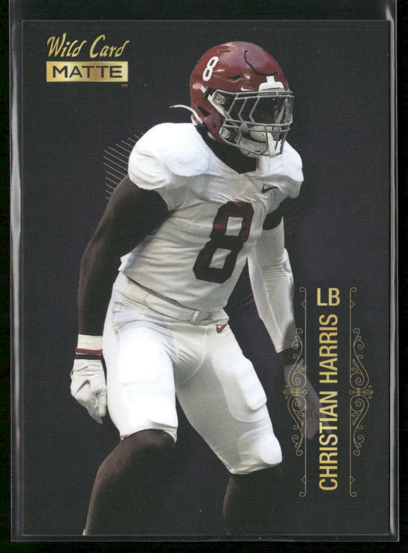 Christian Harris 2022 Wild Card Matte Black #MB-15 Alabama Crimson Tide