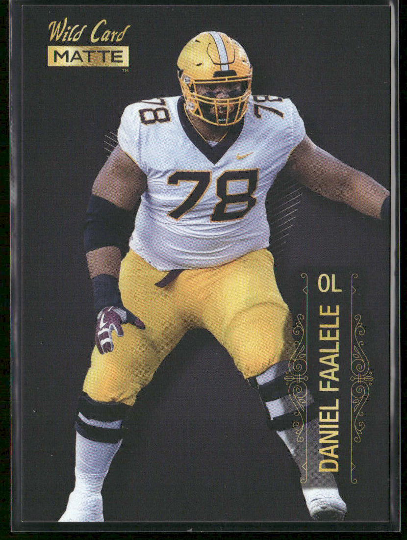 Daniel Faalele 2022 Wild Card Matte Black #MB-25 Minnesota Golden Gophers