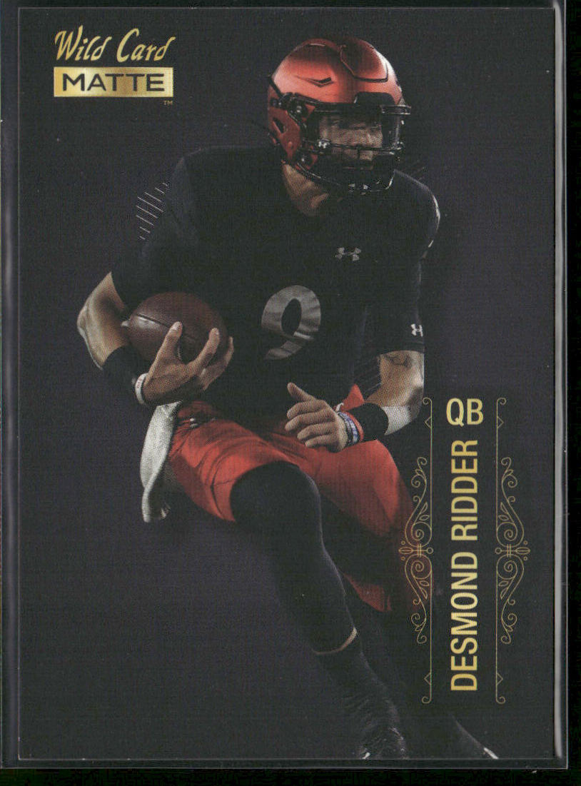 Desmond Ridder 2022 Wild Card Matte Black #MB-35 Cincinnati Bearcats