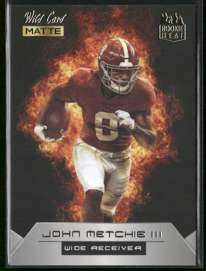 John Metchie III 2022 Wild Card Matte Rookie Heat Black/Orange #RH-14