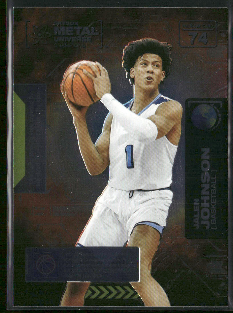 Jalen Johnson 2021 SkyBox Metal Universe Champions #74 front