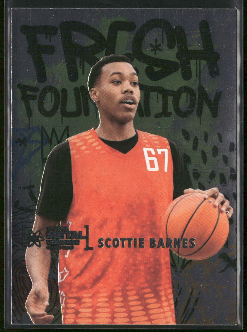 Scottie Barnes 2021 SkyBox Metal Universe Champions Fresh Foundation #FF2 front