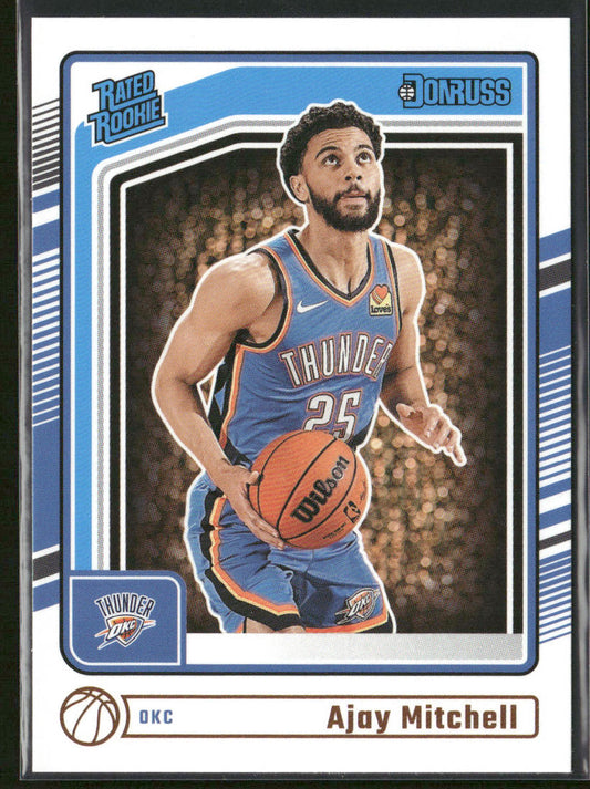 Ajay Mitchell 2024-25 Donruss #218 RC Oklahoma City Thunder