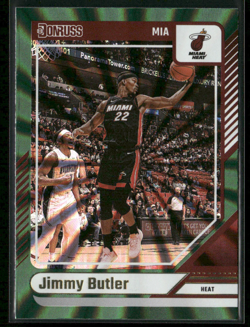 Jimmy Butler 2024-25 Donruss Holo Green Laser #83 Miami Heat
