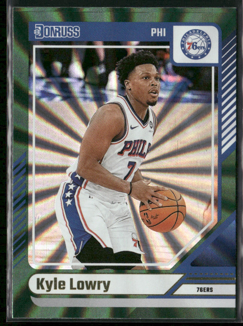 Kyle Lowry 2024-25 Donruss Holo Green Laser #193 Philadelphia 76ers