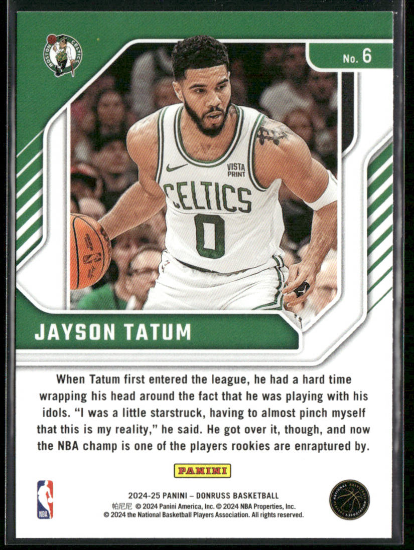 Jayson Tatum 2024-25 Donruss Franchise Features #6 Boston Celtics